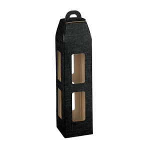 Lantaarn flesverpakking van zwart karton