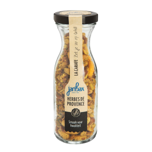 Karaf met pindamix met herbes de Provence