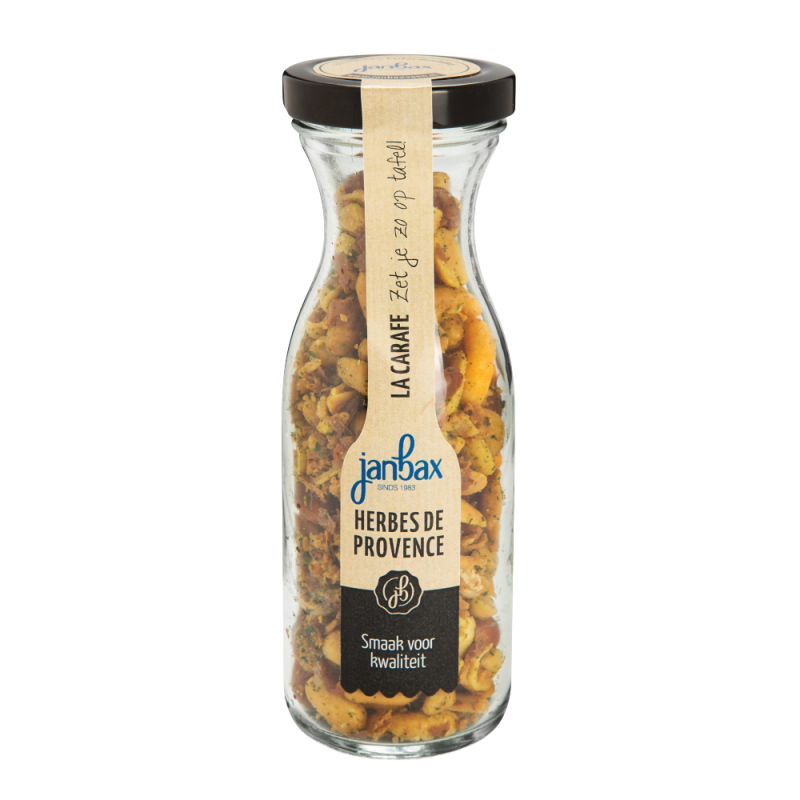 Karaf met pindamix met herbes de Provence